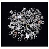 Group of Sterling Silver Rings