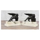 Art Deco Winged Lion of Saint Mark Bookends