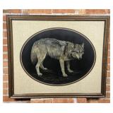 Wilma Tronstad Standing Wolf Scratchboard