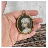 Portrait Painting on Ivory of Beatrice Cenci