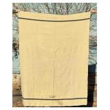 Antique Wool Black Banded Fur Trade Blanket