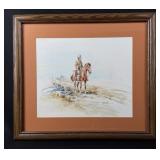 Hank Lawshe Mountain Man Watercolor Painting
