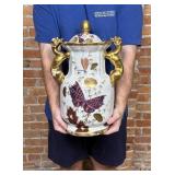 Masons Ironstone Butterfly Lidded Jar Urn