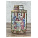 Chinese Famille Rose Hexagonal Ginger Jar