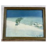 Antique Victor Kowalski Lone Wolf Print