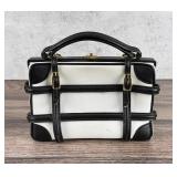Vintage Leather Susan Gail Frame Top Box Purse