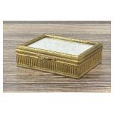 Ovington French Ormolu Jewelry Trinket Box