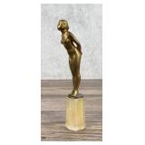 Art Deco Nude Gold Gilt Bronze