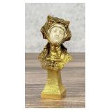 Eugene Bernoud Woman In Medieval Dress Bronze