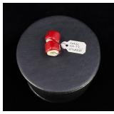 Native American Indian Trade Bead White Heart