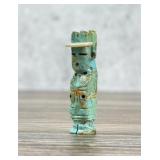 Delbert Cachini Zuni Turquoise Corn Maiden Fetish
