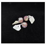 Group of Antique Chevron Indian Trade Beads