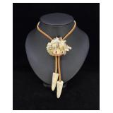 Miles Rodda Montana Tipi Antler Bolo Tie