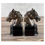 Brass Horse Head Bookends