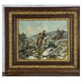 Teddy Roosevelt Bear Hunting Lithograph
