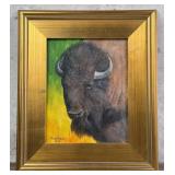 Scott Patton Buffalo Oil on Canvas Painting