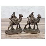 Hubley Cast Iron Bedouin Arabian Warrior Bookends
