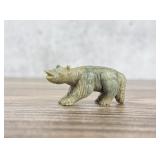 Zuni Carved Green Serpentine Wolf Fetish