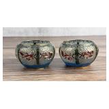 Antique Chinese Plique-a-jour Koi Fish Bowls