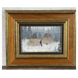 Harold Whitley Winter Indian Village Painting