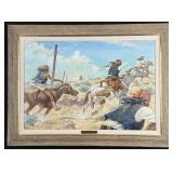 Joe Beeler Attack on the Telegraph Line Painting