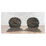 Judd Cast Iron Village Scene Bookends