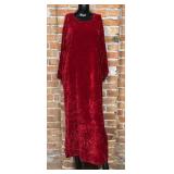 J. Peterman Red Crushed Velvet Dress