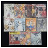 1955 Playboy Magazine Full Year Run