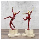 Art Deco JB Hirsch Dancer Bookends