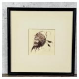 Harold Whitley Cheyenne Warrior Drawing