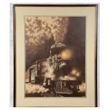 Stanley Hughes Night Steam Watercolor Painting