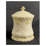 Belleek Shell Biscuit Barrel
