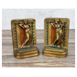 Armor Bronze Art Nouveau Bookends