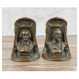 K&O Shakespeare Dickens Bronze Bookends