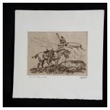 Ace Powell Engraving Indian Warrior