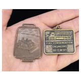 Buckyrus and BNR Railway Watch Fobs