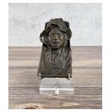 Black Americana Johnny Griffin Bronze Inkwell