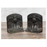 Cast Iron Wisdom & Medicine German Bookends