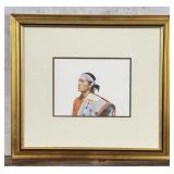 Steve Forbis Beads Quills Buckskin Drawing