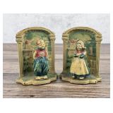 Hubley Cast Iron Ye Old Mill Dutch Kids Bookends
