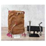 Santee Sioux Indian Quilled Spur Bag