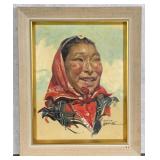 Bettina Steinke Eskimo Girl Povungnetuk Painting
