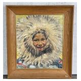 Bettina Steinke Eskimo Girl Tuktoyaktuk Painting