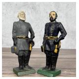 Cast Iron Civil War Generals Grant & Lee Bookends