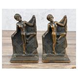 Verona Cast Iron Art Deco Nude Bookends