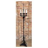Wrought Iron Floor Lamp Electric Candelabra