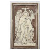 Mid Century Incolay Stone Plaque