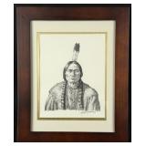 Gary Zaboly Sitting Bull Indian Drawing
