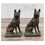 Cast Iron German Shepard Chief Of Police Bookends