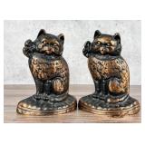 Hubley Cast Iron Kitten Bookends Doorstops